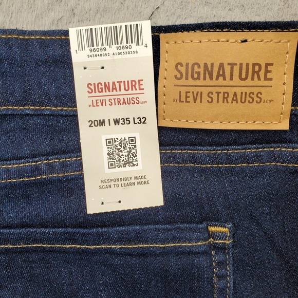 Levi's Bootcut Jeans Women's‎ 35x32 Blue Denim Mid Rise Single Stitch 5-Pockets - Picture 9 of 9